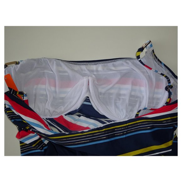 Captiva blue striped underwire tankini set - Picture 4 of 5